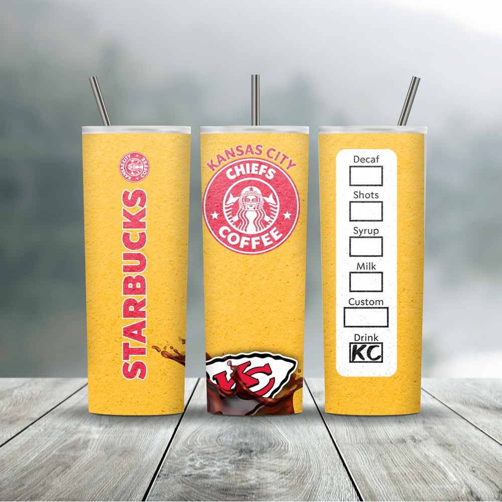 HANDMADE Kansas City Chiefs/Starbucks Insulated Tumbler